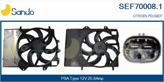 Electric Motor, radiator fan (SEF70008.1)