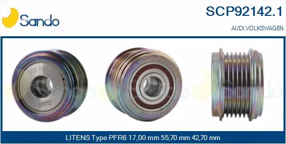 Belt Pulley, alternator (SCP92142.1)