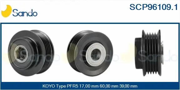 Belt Pulley, alternator (SCP96109.1)