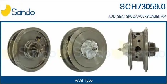 Core assembly, turbocharger (SCH73059.0)