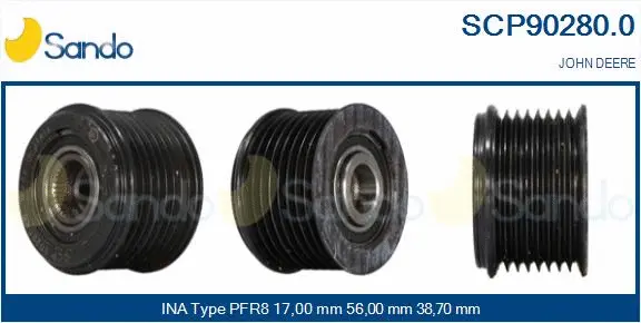 Belt Pulley, alternator (SCP90280.0)