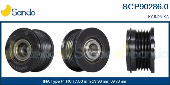 Belt Pulley, alternator (SCP90286.0)