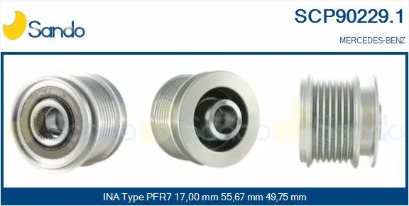 Belt Pulley, alternator (SCP90229.1)