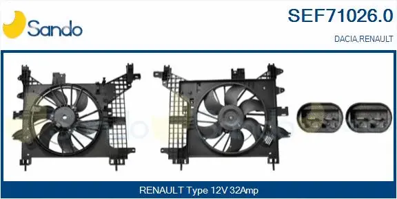 Electric Motor, radiator fan (SEF71026.0)