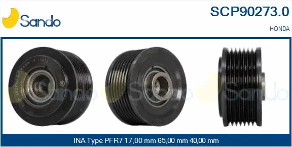 Belt Pulley, alternator (SCP90273.0)