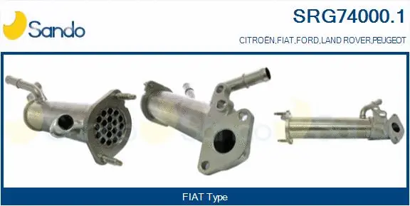Cooler, exhaust gas recirculation (SRG74000.1)