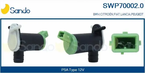 Washer Fluid Pump, window cleaning (SWP70002.0)