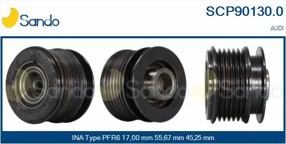 Belt Pulley, alternator (SCP90130.0)