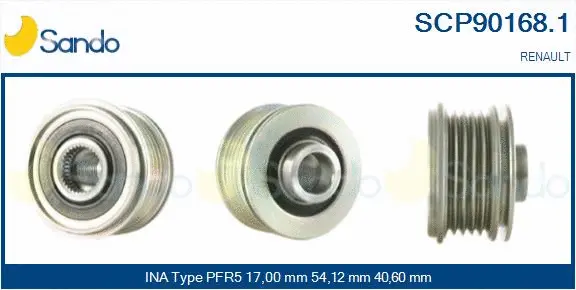 Belt Pulley, alternator (SCP90168.1)