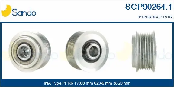 Belt Pulley, alternator (SCP90264.1)