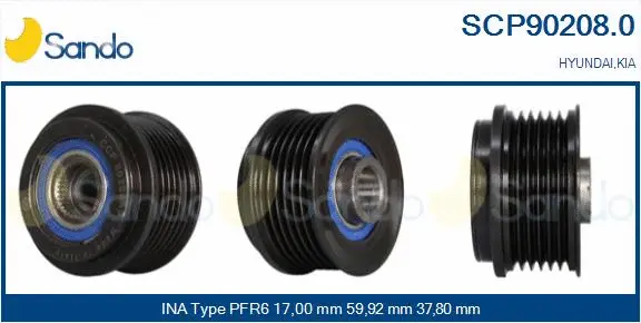 Belt Pulley, alternator (SCP90208.0)