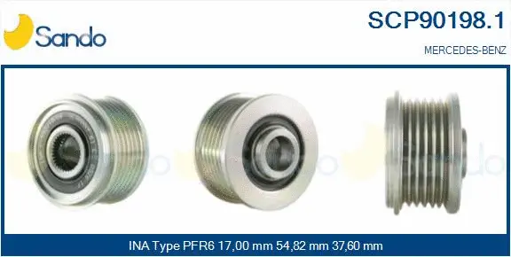 Belt Pulley, alternator (SCP90198.1)