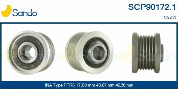 Belt Pulley, alternator (SCP90172.1)