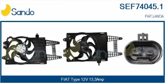 Electric Motor, radiator fan (SEF74045.1)