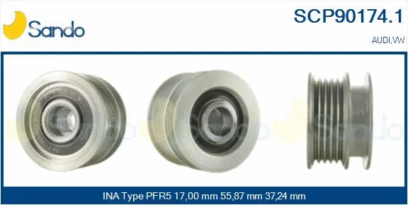 Belt Pulley, alternator (SCP90174.1)
