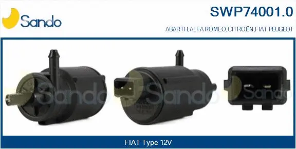 Washer Fluid Pump, window cleaning (SWP74001.0)