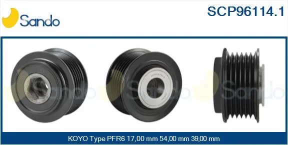 Belt Pulley, alternator (SCP96114.1)