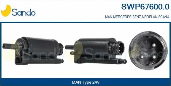 Washer Fluid Pump, window cleaning (SWP67600.0)
