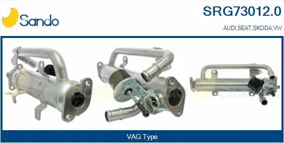 Cooler, exhaust gas recirculation (SRG73012.0)