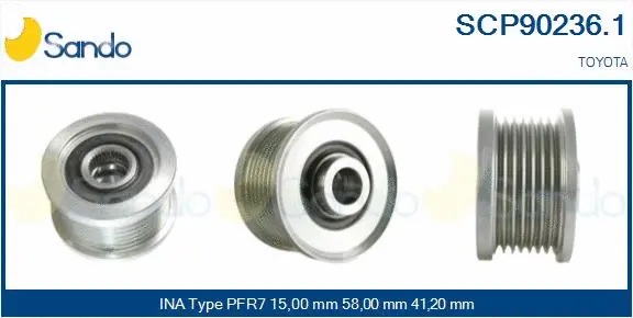Belt Pulley, alternator (SCP90236.1)