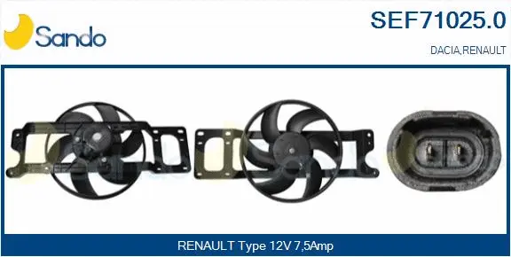Electric Motor, radiator fan (SEF71025.0)
