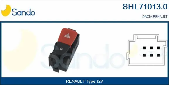 Hazard Warning Light Switch (SHL71013.0)