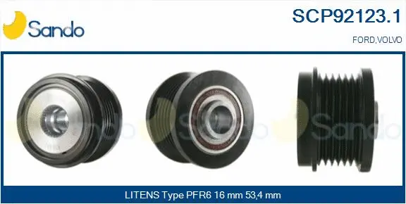 Belt Pulley, alternator (SCP92123.1)