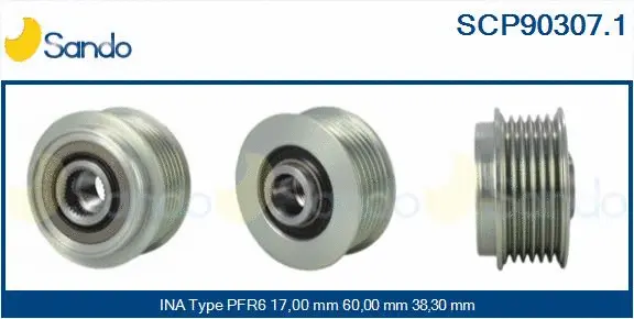 Belt Pulley, alternator (SCP90307.1)