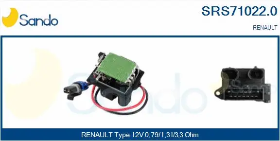 Resistor, interior blower (SRS71022.0)