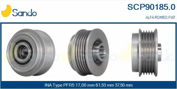 Belt Pulley, alternator (SCP90185.0)