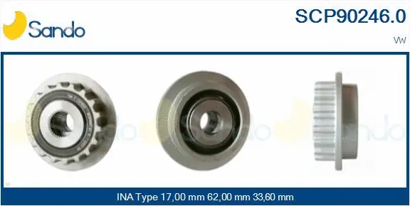 Belt Pulley, alternator (SCP90246.0)
