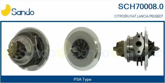 Core assembly, turbocharger (SCH70008.0)