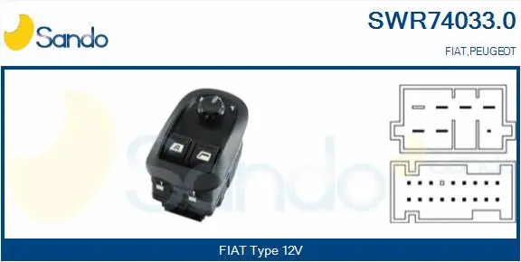 Switch, window regulator (SWR74033.0)