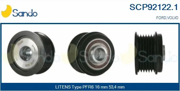 Belt Pulley, alternator (SCP92122.1)