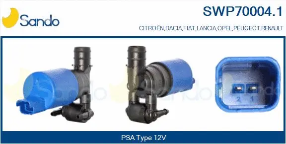 Washer Fluid Pump, window cleaning (SWP70004.1)