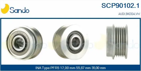 Belt Pulley, alternator (SCP90102.1)