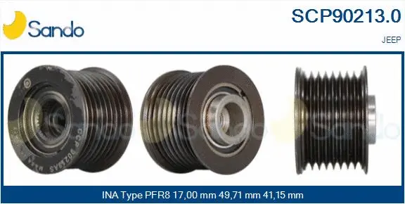 Belt Pulley, alternator (SCP90213.0)