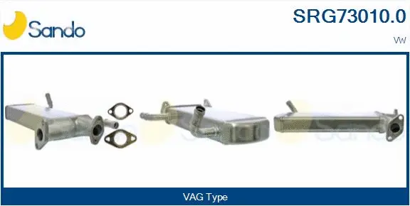 Cooler, exhaust gas recirculation (SRG73010.0)