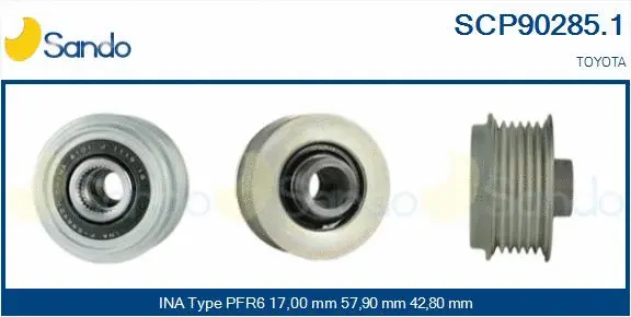Belt Pulley, alternator (SCP90285.1)