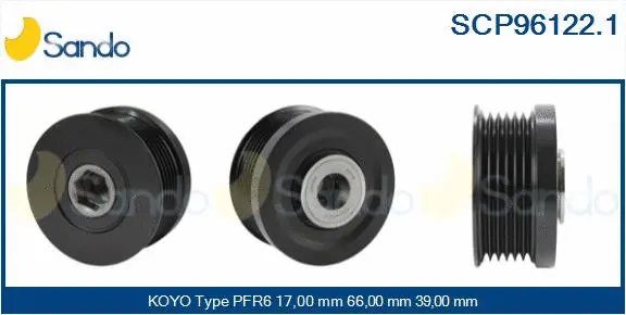 Belt Pulley, alternator (SCP96122.1)