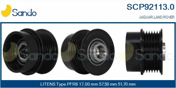Belt Pulley, alternator (SCP92113.0)