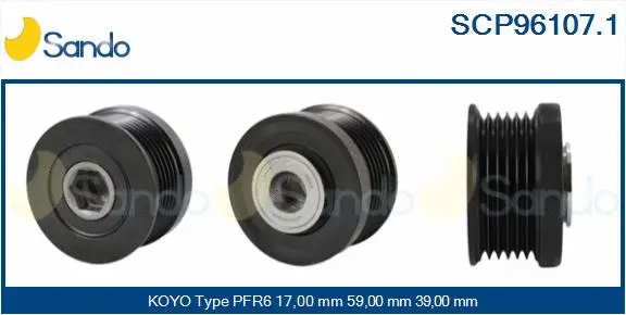 Belt Pulley, alternator (SCP96107.1)