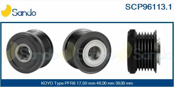 Belt Pulley, alternator (SCP96113.1)