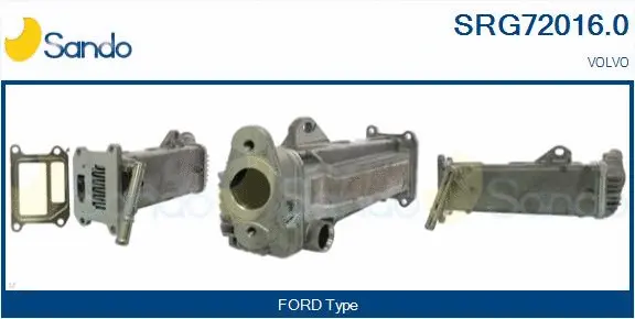 Cooler, exhaust gas recirculation (SRG72016.0)