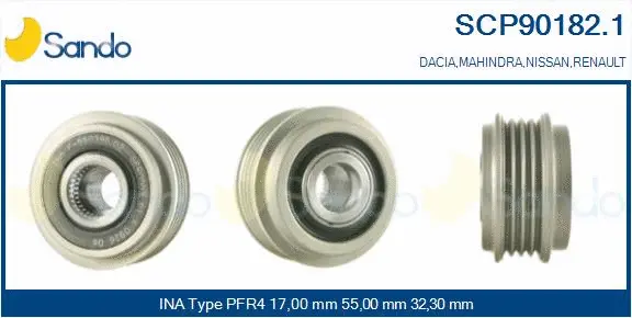 Belt Pulley, alternator (SCP90182.1)