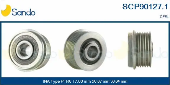 Belt Pulley, alternator (SCP90127.1)