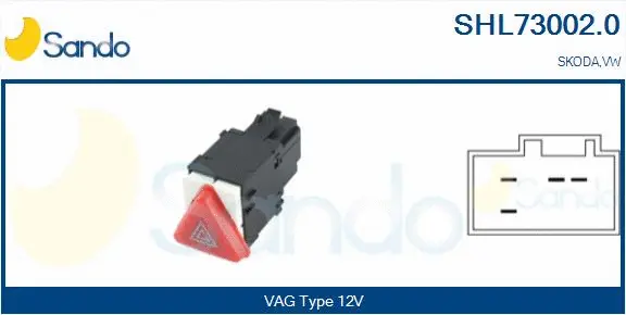 Hazard Warning Light Switch (SHL73002.0)