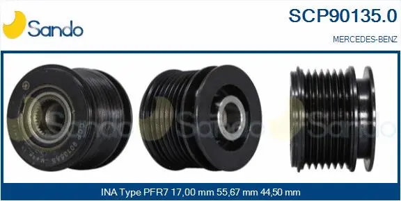 Belt Pulley, alternator (SCP90135.0)