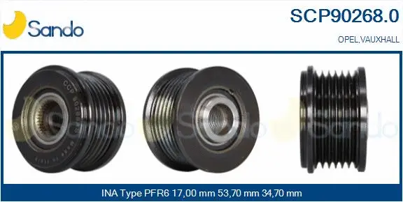 Belt Pulley, alternator (SCP90268.0)