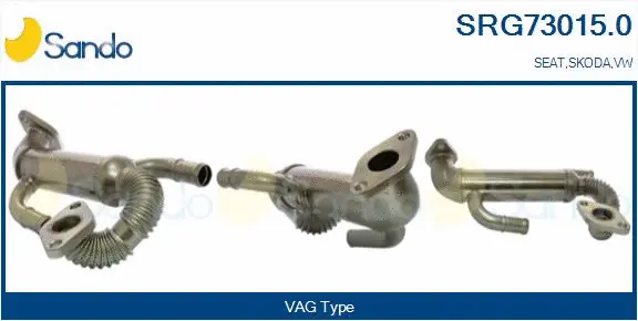 Cooler, exhaust gas recirculation (SRG73015.0)
